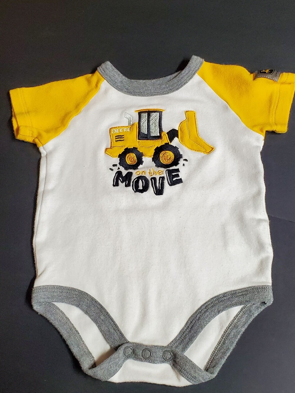 John Deere "On the Move" Tractor Bodysuit (3-6 Months) - Item #1,011